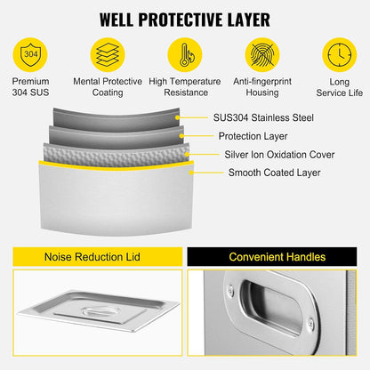 VEVOR Ultrasonic Cleaner for Vinyl Plate, 6 L, Professional Ultrasonic Cleaner, Capacity 8 Discs from 178 to 305 mm, Ultrasonic Machine, 180 W, with Dry Holder, for Home Store