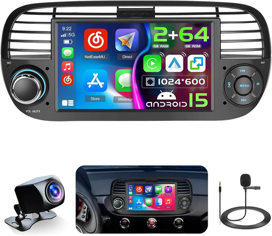Android Autoradio – Multimedia Systeem – Touchscreen Radio – Auto Audio – Navigatie Systeem – 9 Inch Scherm – Draadloze CarPlay & Android Auto – Inclusief Achteruitrijcamera en Bluetooth