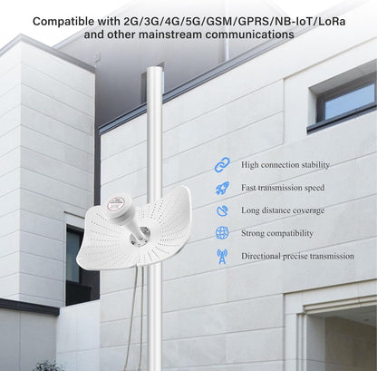 4G LET 5G antenne, outdoor, dual polarisatie, directionele antenne, 600-6000 MHz, tot 22 DBI-versterking, compatibel, richtantenne, router, externe antenne, MIMO SMA, 2 x TS9 antenne, 2 x 10