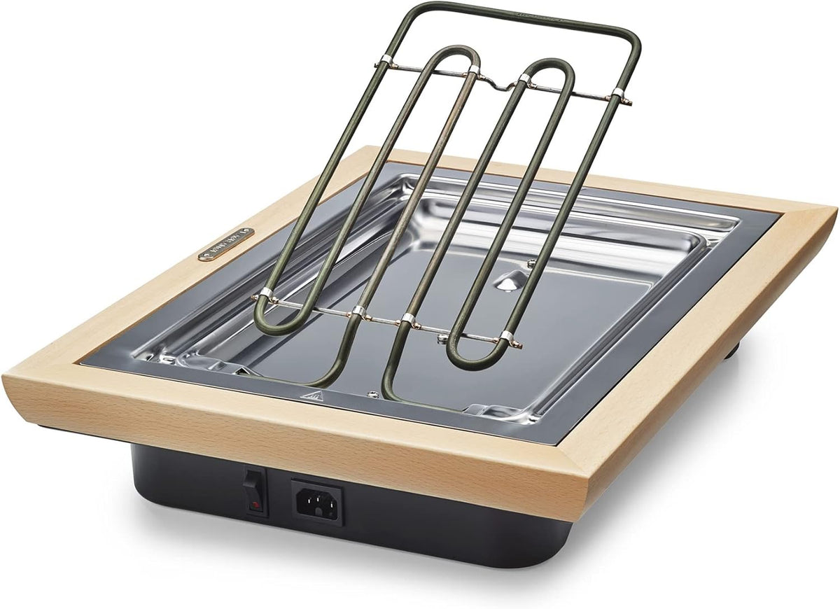 Pierre® Deluxe Grill met licht houten frame + schraper