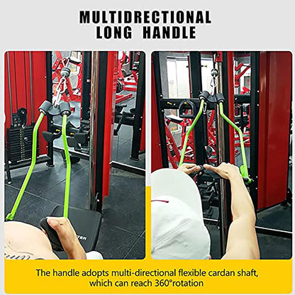 KORIKAHM Verstelbare lat-pulldown-stang, kabelmachine-accessoire voor sportschool of thuisfitness – T-bar row- en lat-pulldown-greep met brede, neutrale grip