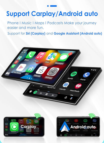 Ossuret Android 14 autoradio voor Renault Clio 2 2000-2012, 8-Core 4G + 32G GPS Navi 9 inch QLED-touchscreen display met CarPlay Bluetooth WiFi 4G LTE SWC DSP RDS
