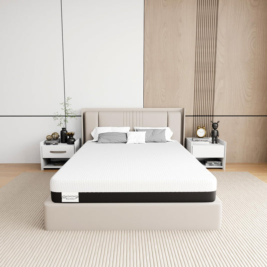matras 140x200cm 20 cm hoog, gel traagschuim matras, koudschuimmatras met 7 comfortzones, hardheid H2 super zacht, tweepersoonsmatras, duurzaam en comfortabel (140x200x20 cm)