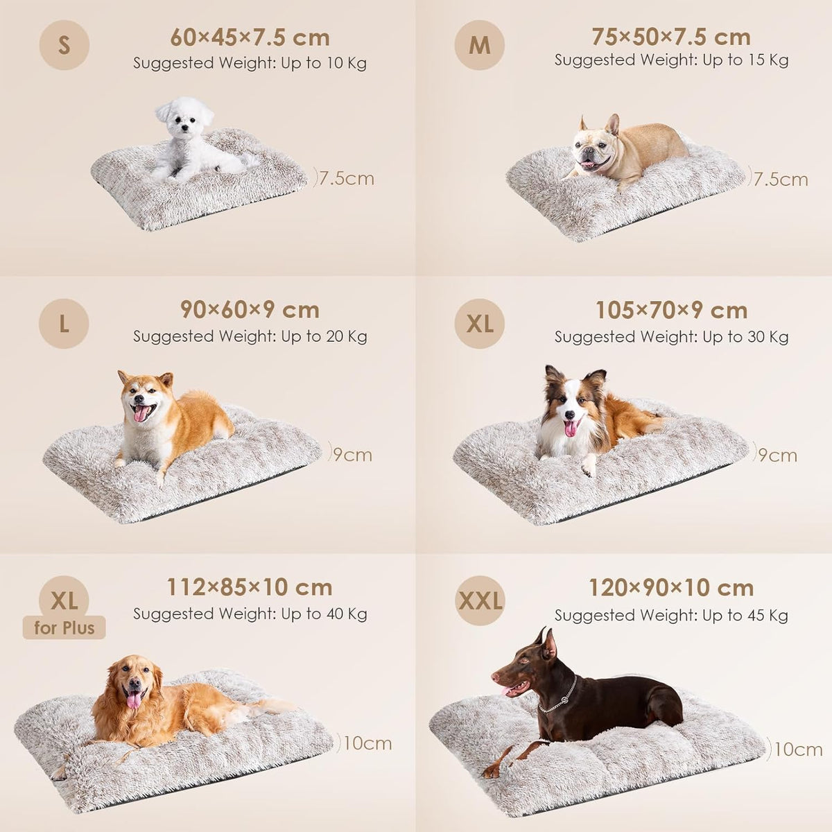 Hondenkussen Grote Hond – Hondenmat – Hondenbed – Dierenkussen – Huisdierkussen – Zacht Pluche – Antislip En Machinewasbaar – 120x90x10 cm