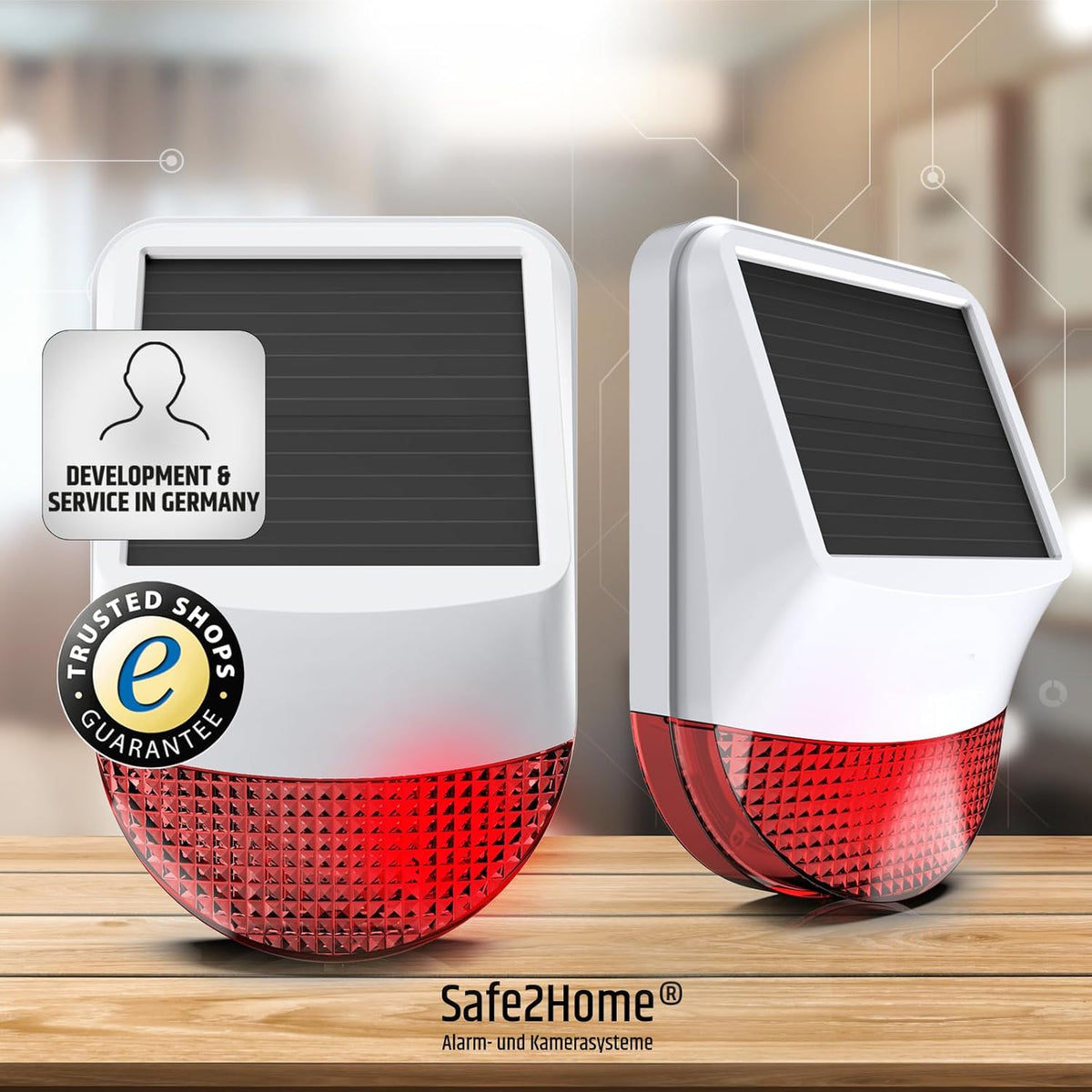 Safe2Home Draadloze buitensirene/buitenalarm voor serie SP310 - GSM WiFi alarmsysteem