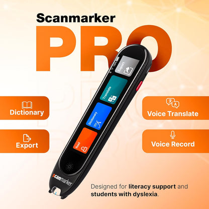 Scanmarker Pro | Vertaler-scanner en tekstlezer | Meertalige taalvertaler voor lezen, talen leren en ondersteuning bij dyslexie