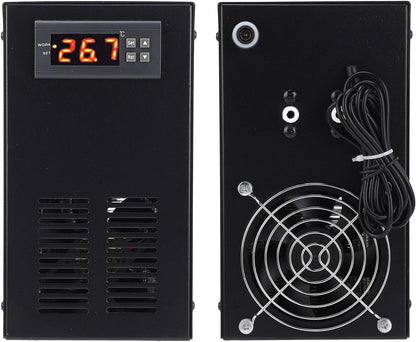 Aquarium Waterkoeler EU Stekker – Aquariumkoeler, Waterkoeler, Chiller, Koelmachine – Voor Tot 35L – 120W Vermogen, Digitaal Display