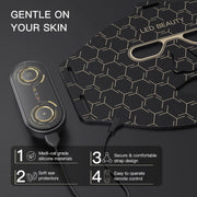 Lichttherapie - Rood Licht Therapie - LED-Therapie - LED-masker - Nabij-Infrarood Roodlicht - voor Gezicht - Flexibel Siliconen Lichttherapiemasker - voor Thuis - Gezichtsmaskers - Huidverzorging - Zwart