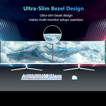 Z-Edge Gaming Monitor Gebogen Witte 30'' 200Hz, 1ms, 2560x1080, FreeSync, Scherm PC White Ultrabrede 21:9, Verstelbare Kanteling, 1500R VA, 2×HDMI2.0 & 2×DP1.4, RGB, VESA 75*75mm(DP-kabel meegeleverd)