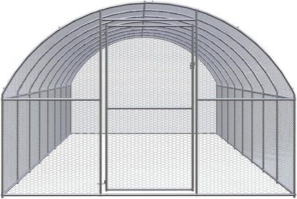 vidaXL Chicken coop 3x8x2m galvanized steel - QUORE