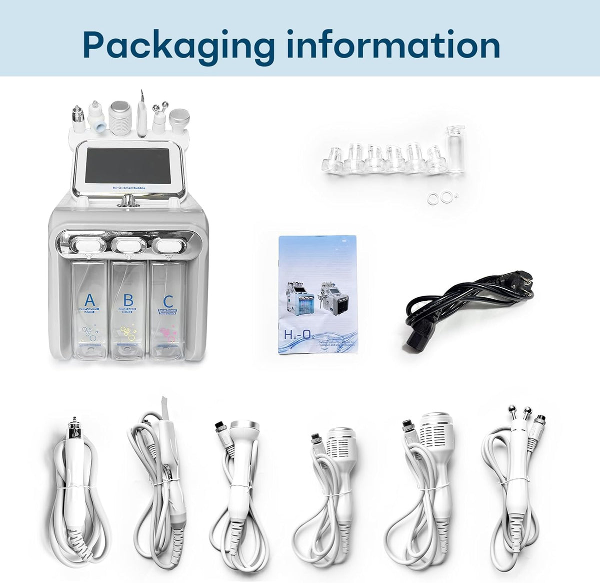 Hydrafacial Professioneel Aquafaciaal Apparaat – Waterstof-Zuurstof Schoonheidsmachine – Hydrafacial Apparaat – Aquafacial Apparaat – Hydrofaciaal Apparaat – 6-In-1 – Touchscreen Met Instelbare Waterstroom En Druk