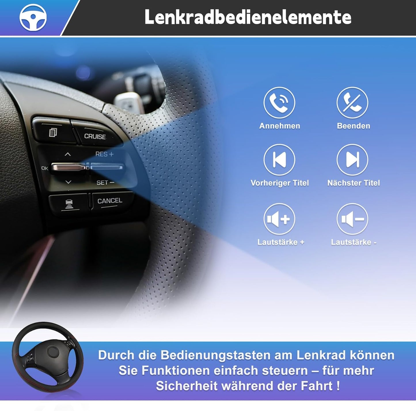 Autoradio – Multimedia Systeem – Navigatiesysteem – Inbouwradio – Touchscreen Radio – 9 Inch Android 13 – Draadloos CarPlay en GPS Met HD Achteruitrijcamera