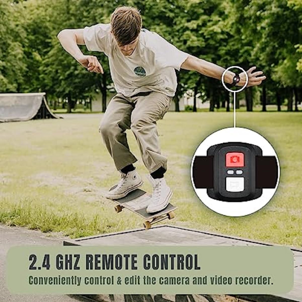 4K-actiecamera met aanraakscherm, EIS verstelbare kijkhoek, 40 m waterdichte onderwatercamera, afstandsbediening sportcamera met helmacceset