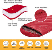 KingCamp Slaapzak XL 3-4 Seizoenen Katoen Flanel 220 x 100 cm Extra Groot voor Volwassenen Extreem -8 °C Compact Draagbaar Comfortabel Professioneel Warm voor Kamperen Wandelen Buiten Binnen