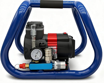 Accucompressor – Persluchtcompressor – Luchtpomp – Draagbare Compressor – Olievrije Compressor – Compatibel Met Makita 18 V – Max Druk 8 Bar – 3 Liter Tank – Stil Geluid 65 dB