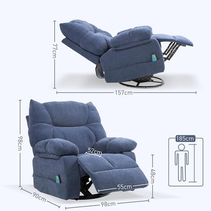 Relaxstoel – Massagestoel – Fauteuil – Elektrische Lounge Chair – Massagezetel – Met Massage- En Warmtefunctie – Verstelbaar Tot 145° Ligstand