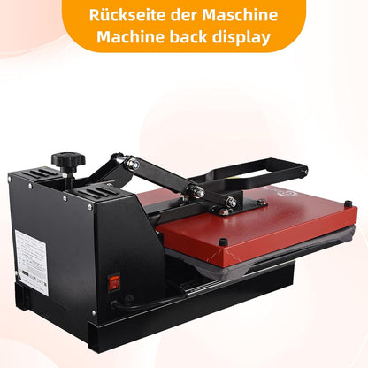 ColorSub Warmtepers Machine voor T-shirt, 38x38cm Sublimatieprinter met Uitschuifbare Platenmachine, DIY Personalisatie Warmteoverdrachtpers Vinyl voor Stoffen, Tassen, Kussens