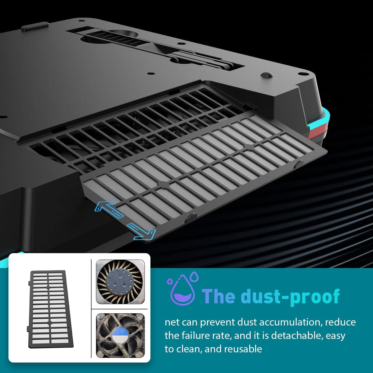 Laptopkoeler – Laptop Cooling Pad – Koelstandaard – Gaming Koeler – Ventilator Koeler – Krachtige Turbo Fan 5000 RPM – RGB Verlichting Met Variabele Snelheid