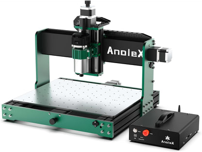 CNC routermachine 4030-Evo Ultra 2, XYZ-as van metaal, dubbele lineaire geleidingen van staal en kogelschroeven met 800 W trimmer voor metaal, aluminium, messing, hout, acryl, PCB