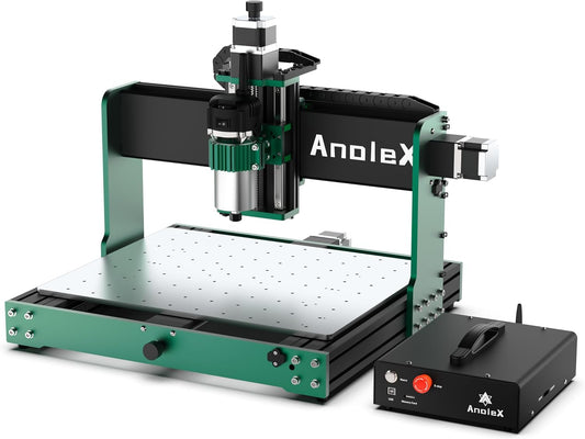 CNC routermachine 4030-Evo Ultra 2, XYZ-as van metaal, dubbele lineaire geleidingen van staal en kogelschroeven met 800 W trimmer voor metaal, aluminium, messing, hout, acryl, PCB