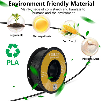 PLA Filament Bundel – 3D Printer Filament – 3D Print Draad – 3D Printer Draad – PLA 3D Filament – 10 kg Veelkleurig – Nauwkeurige Diameter ±0,03 mm – Vacuümverpakte Spoelen