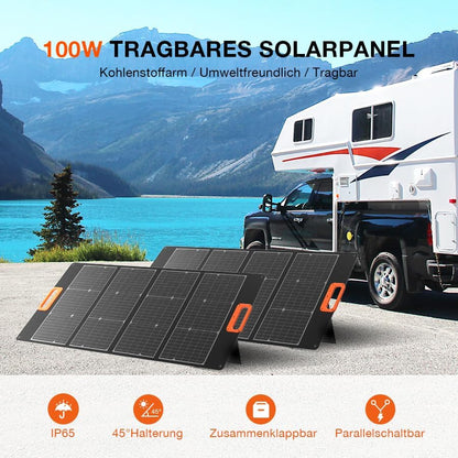 YARD FORCE Draagbaar zonnepaneel LX SPP10 voor zonnegenerator thuis, IP65 waterdichte opvouwbare zonne-oplader, compatibel met Yard Force Power Station voor outdoor camping