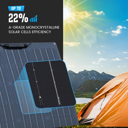 XINPUGUANG 200W zonnepaneelkit systeem 2 stuks 100W 18v flexibele monokristallijne zonnepaneel voor camper, boot, tent, auto, aanhangwagen, 12v batterij opladen