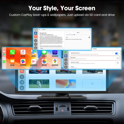 LAMTTO Draadloze Autoradio Carplay Scherm met Net-flix YouTube TikTok,10.25'' A-pple CarPlay & Android Auto met Achteruitrijcamera Split Screen Dual Bluetooth Navigation FM AUX voor iOS 10+Android 11+