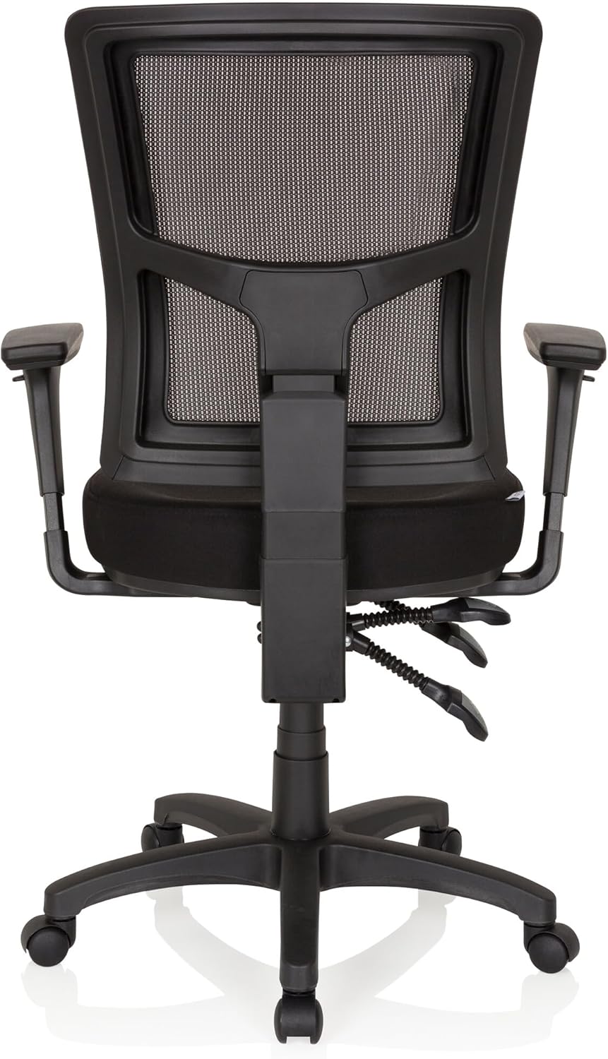hjh OFFICE 760006 bureaustoel Impact PRO netstof zwart draaistoel met verstelbare rugleuning