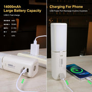KLARUS CL2 Pro campinglamp 14000mAh supergrote capaciteit, vrij opvouwbare oplaadbare LED-campinglantaarn, 750 lumen, 8 lichtmodi Ideaal voor cadeau, kamperen, noodpakketten en reizen