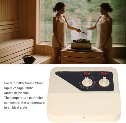 Sauna Kachel Controller, 380V Externe Digitale Controller Sauna Heater Kachel Controller Eenvoudige Installatie Vervanging Sauna Temperatuur Controller Voor Sauna Kachel 9.8X8.7X3.5 Inch
