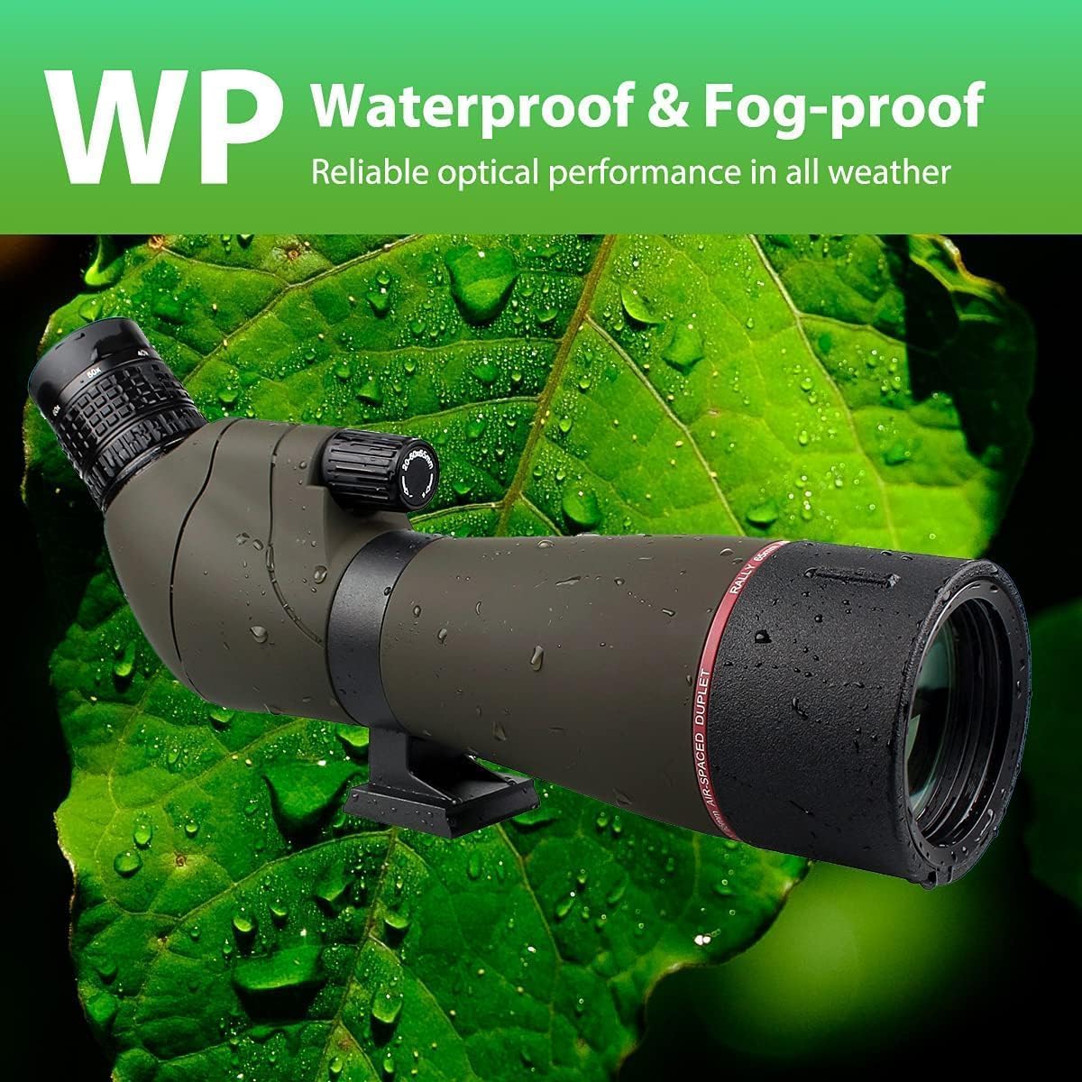 Svbony SV13 20-60x80 Spotting Scope met SC002 WiFi Spotting Scope Camera, Tafelstatief, HD FMC Optiek, Waterdichte Nevelvrij, Spotting Scopes met Telefoon Adapter voor Vogels kijken