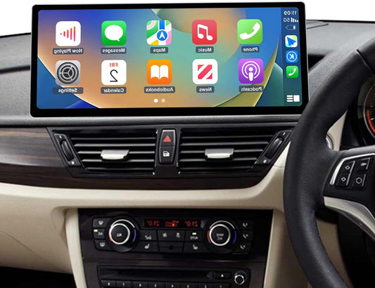 Ninetom Car Radio 12.3-inch Touch Screen with Wireless CarPlay and Android Car for 2009-2015 BMW X1 Series E84 with CIC System, Supports Mirrorlink, Camera and Navigation - QUORE