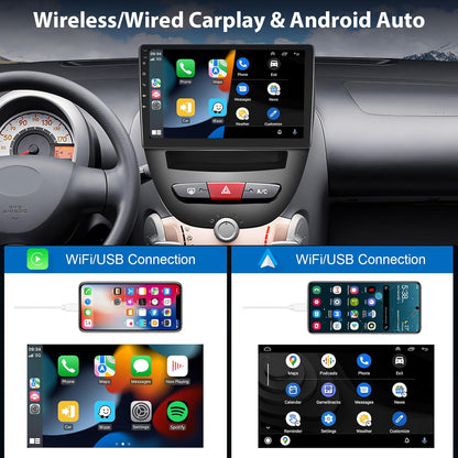 Autoradio – Auto Radio – Car Audio – Multimedia Radio – 10,1 Inch Touchscreen – Draadloze CarPlay & Android Auto – 8-Core 4GB+64GB – GPS Navigatie & Achteruitrijcamera