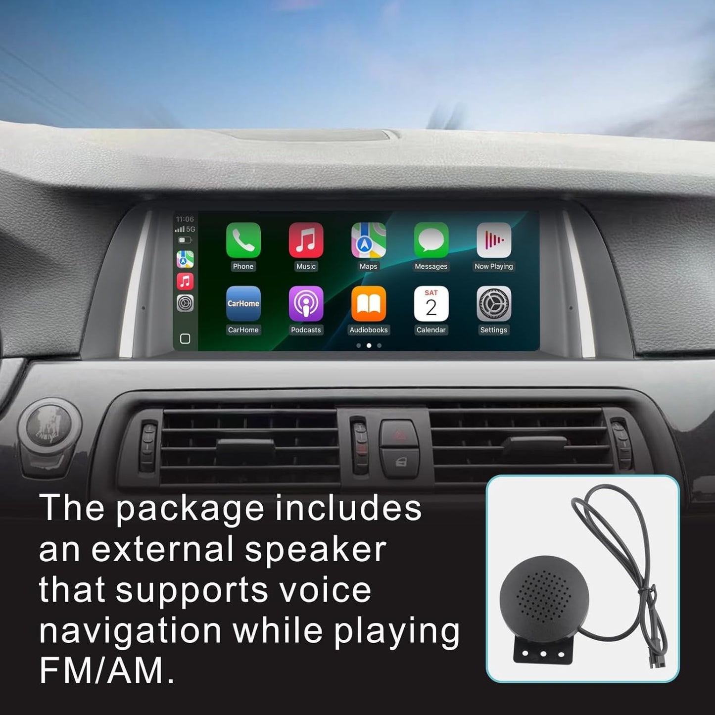 Navigatiesysteem – Autonavigatie – GPS – Touchscreen – Auto Scherm – HD Touchscreen – CarPlay & Android Auto – Geschikt voor BMW 5 Serie F10 F11 (2013-2016)