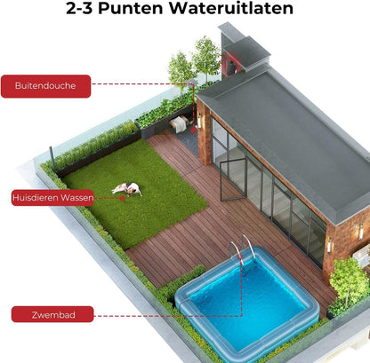 CAMPLUX Gas Boiler 20 L/min Tankless, voor Buitendouche, Camping, Butaan (28-30 mbar)/ Propaan (37 mbar), 40 kW