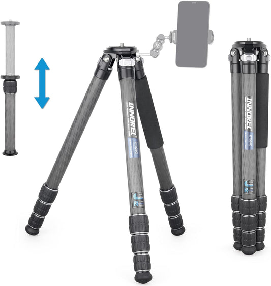 Koolstofvezel Statief – Camerastatief – Fotostatief – Reisstatief – DSLR Statief – Zonder Statiefkop – 25 Kg Draagkracht – Compact 51,5 Cm