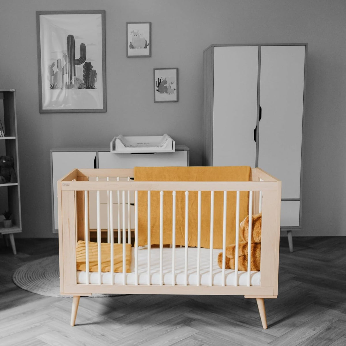 LittleSky by Klups Sofie Baby Cot 60 x 120 cm Beech - QUORE
