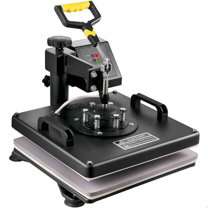 Hittepers – Transferpers – Heat Press – Warmtepers – Sublimatiepers – 5-in-1 Multifunctioneel – 38x38 cm Teflonplaten – 1800W Snelle Verwarming