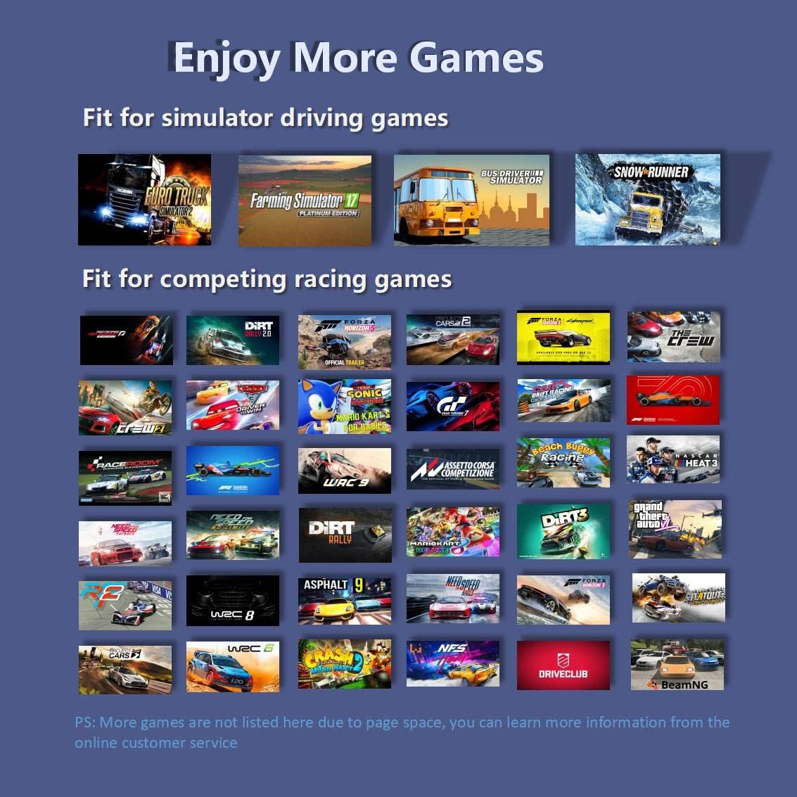Racestuur – Game Stuur – Simulatie Stuur – Racing Wheel – Race Game Accessoire – 270°/900° Omschakelbaar – Vibratie Feedback Met Tool App