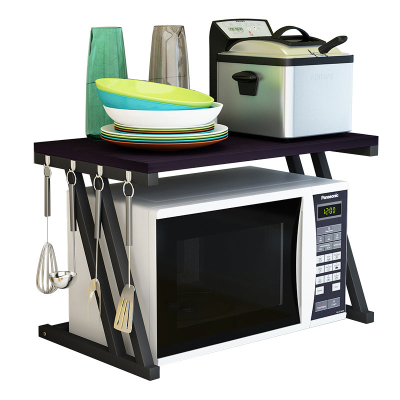 Z-Vormig Opbergrek – Printerhouder – Magnetronrek – Keukenplank – Bureau Organizer – Ruimtebesparend Design – Stevig Duurzaam Materiaal – 57x38x38 CM – Zwart