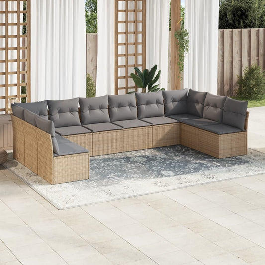 Loungeset – Loungesets – Tuinset – Tuinmeubelen – Loungehoek – Modulaire Opbouw – Weerbestendig PE Rattan – Comfortabele Afritsbare Kussens