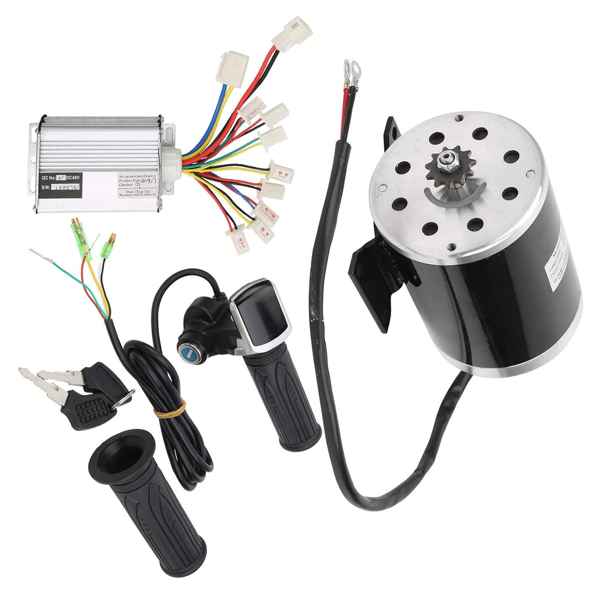 Ontwijkingscomponenten - Kit, ombouwset voor elektrische fiets, goede warmteafvoer, elektromotor, reductie van de fietsmotor voor elektricien