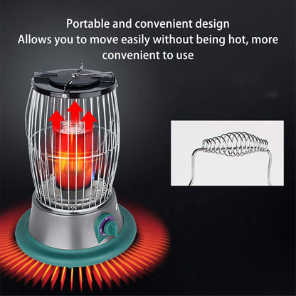 Draagbare Outdoor Visgaskachel – Gasverwarming – Terrasverwarmer – Buitenverwarmer – Campingkachel – Snelle Verwarming – 3,7 kW Vermogen – 360° Winddicht