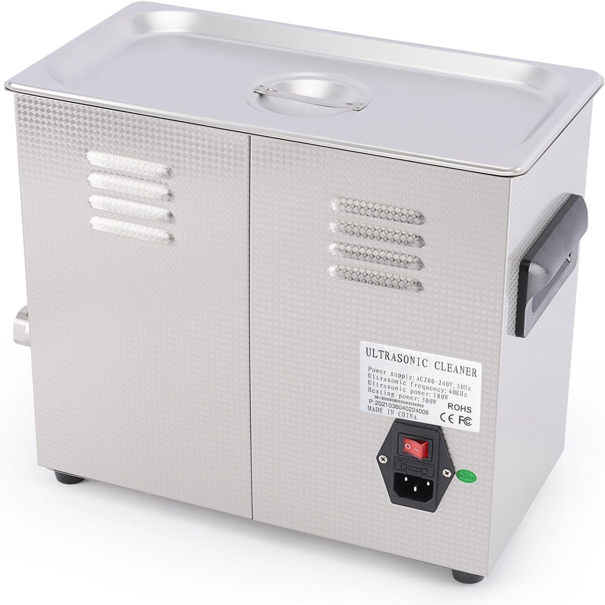 stonylab Ultrasone Reiniger, Professioneel Alle Doeleinden Roestvrij Staal Ultrasonic Cleaner met Digitale Displaytimer en Warmteregeling voor laboratorium 220V, 6,5 L