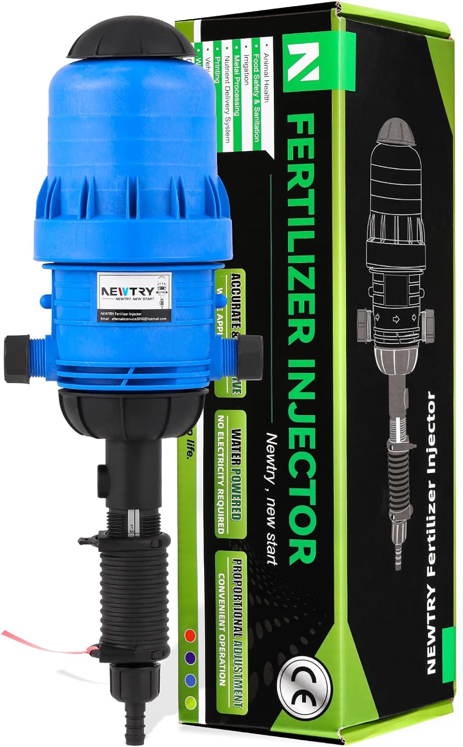 Wateraangedreven Doseerpomp 0,4% Tot 4% – Meststofinjector – Kunstmestinjector – Hydraulische Injector – Proportioneerpomp – Zonder Elektriciteit – 3/4 Inch Aansluiting