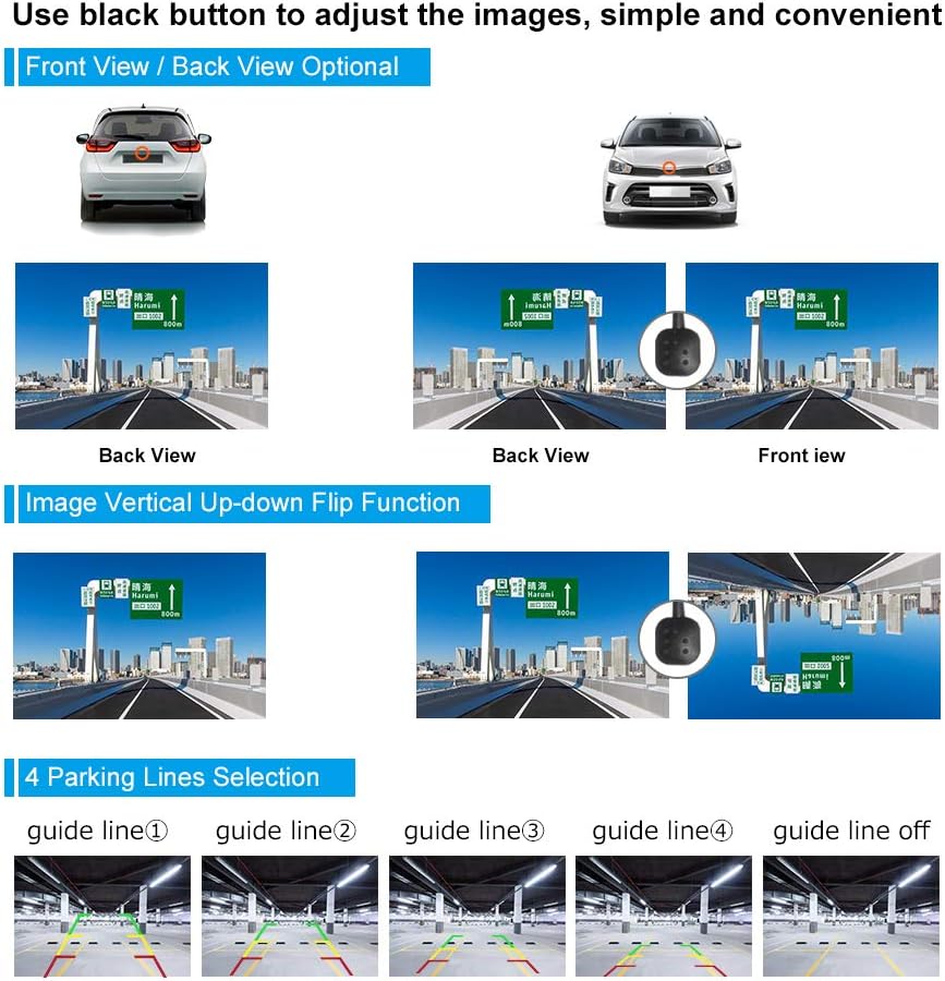PARKVISION Achteruitrijcamera PRO120 12-24V met Afstandsbediening - 5 Helderheidsstanden, 2m Kabel, NTSC, Geschikt voor Bestelauto's (Doos 14 stuks)