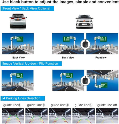 PARKVISION Achteruitrijcamera PRO120 12-24V met Afstandsbediening - 5 Helderheidsstanden, 2m Kabel, NTSC, Geschikt voor Bestelauto's (Doos 14 stuks)