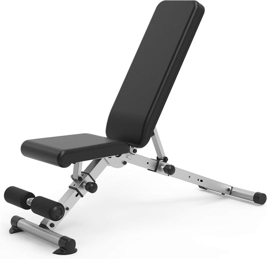 leikefitness Verstelbare halterbank, opvouwbare trainingsbank met automatische vergrendeling voor rechtopstaande kanteling en platte training van het hele lichaam