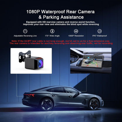 Draadloze autoradio A-pple Carplay auto met achteruitrijcamera, draagbaar touchscreen, GPS-navigatie, spraakbesturing Google/Siri, Android Auto, Bluetooth-radio, AUX/FM, Mirror Link, OTA